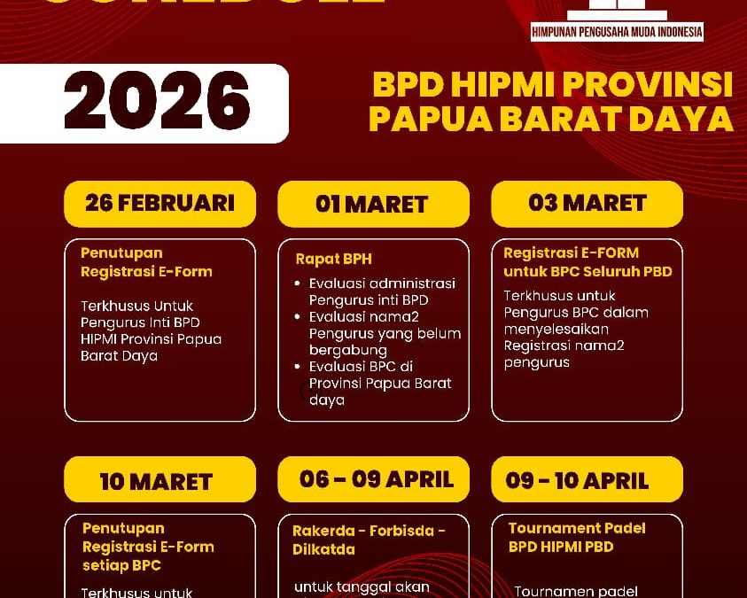 Rangkaian Kegiatan BPD HIPMI Papua Barat Daya Tahun 2026